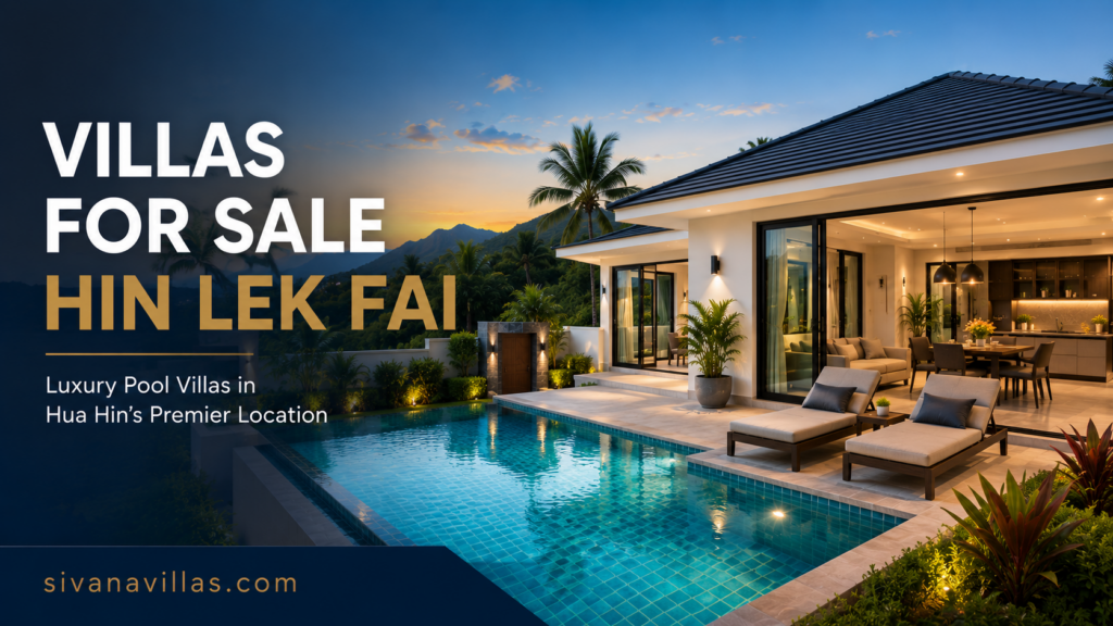 Discover villas for sale in Hin Lek Fai, Hua Hin. Explore luxury pool villas, mountain view properties, family homes, retirement villas, and investment opportunities in one of Hua Hin's most desirable locations. Sivana Villas